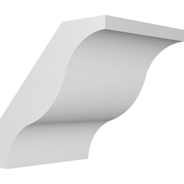 Ekena Millwork 3 1/2-in. W x 38-in. D x 38-in. H Funston Architectural Grade PVC Knee Brace BRCP035X38X38FST - main
